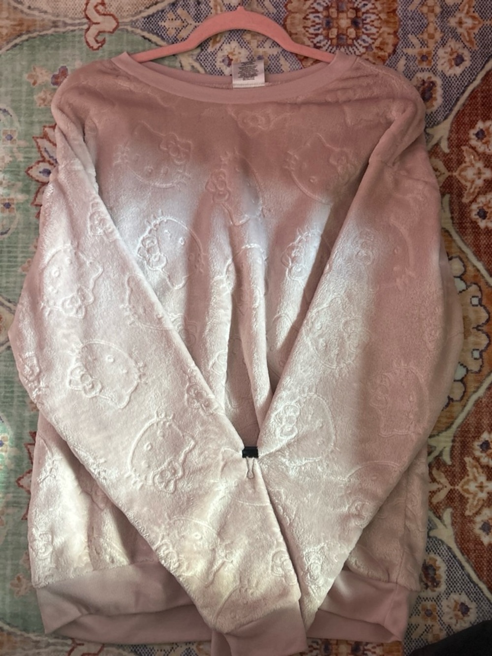 Hello Kitty Light Pink Plush Crewneck Sweatshirt
